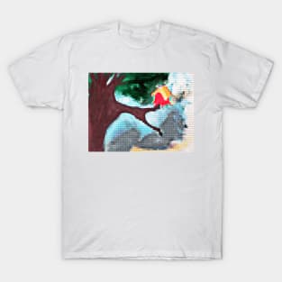 red house tree birds place T-Shirt